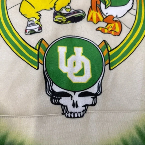 Oregon Tie-Dye Pullover Hoodie - Yellow & Green - Picture 9 of 15